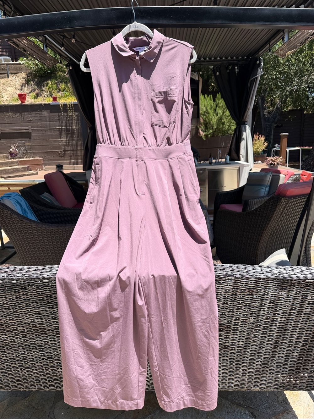Athleta Dusty Rose Sleeveless Jumpsuit - Picture 2 of 10